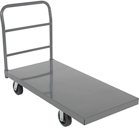 Vestil ECSPT-2448 Steel Smooth Deck Platform Truck 24 In. x 48 In. 2000 Lb. Capacity Black