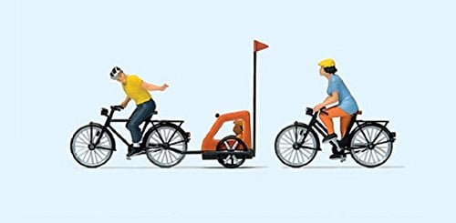 Preiser 10636 Family Bicycle Ride (3) Exklusives Figuren-Set