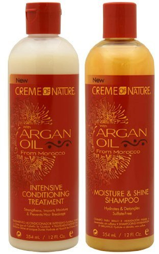 Creme of Nature Argan Oil Shampoo und Intensive Haarspülung im Set, mit Arganöl