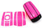 Finest Folia Schlüssel Folie K141 für 3 Tasten Auto Schlüssel (nur Keyless Go) Folien Cover (Neon Pink)