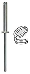 Rivetto con Chapo in sacchetto per targa di immatricolazione, 16-21 mm, spessore 26 mm, lunghezza 20 mm, confezione da 30, colore: bianco