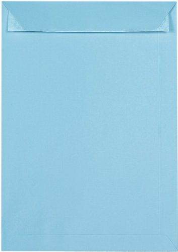 25 Stück - Artoz Serie 1001 Umschläge, gerippt - Haftklebung - DIN C4, 324 x 229mm, hochwertig, azur