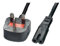 Guilty Gadgets 2 Meter, Abbildung von 8 Netzkabeln / Stromversorgung Großbritannien 3-poliges 2-adriges Kupferkabel, Kabel Iec C7