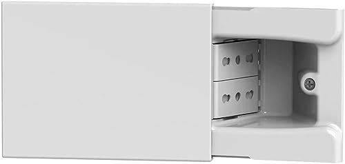 4Box 4B.01.014 Presa a Scomparsa per Scatola da Incasso a 3 Moduli Completa, Bianco
