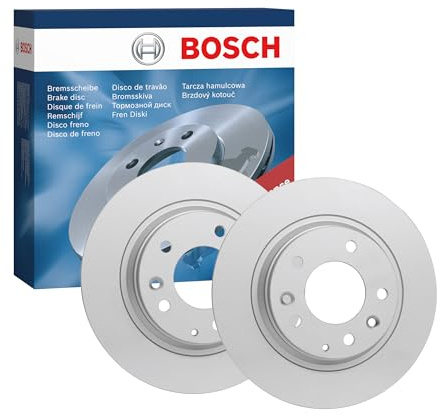 Bosch BD2078 Brake Disc Set - 280 mm Solid Discs - Rear Axle - ECE-R90 Certified - Long Service Life, Advanced Corrosion Protection - 1 Set of 2 Discs