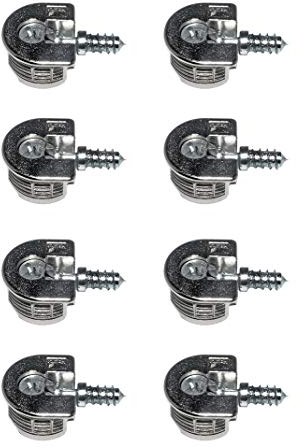 Exzenter Verbindungsbeschlag VB 35/16 ø 20 mm, Zinkdruckguss vernickelt, 8 Stück, mit 9130274