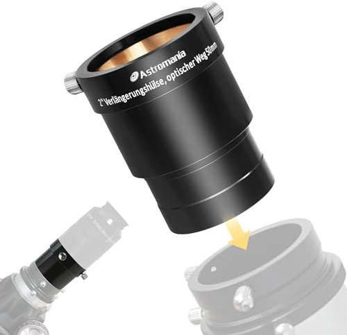 Astromania 5,1 cm telescopio oculare tubo di prolunga adattatore ottico – lunghezza 50 mm – con filtro Standand 5,1 cm fili