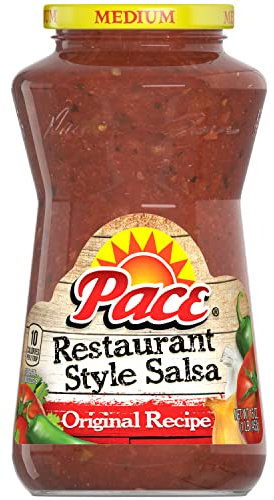 Pace Salsa, Restaurant-Stil, Originalrezept, mittlere Salsa, perfekt für Taco-Nacht, 473 ml Glas