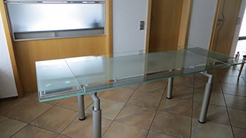 Mapo Möbel Auszieh Glastisch Esstisch Glas-Tisch Küchentisch Tisch 220 (160) x 90 cm sofort