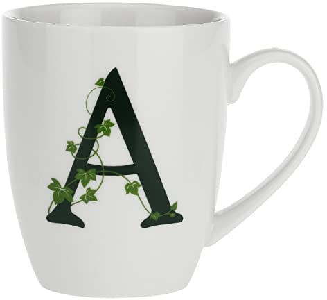 La Porcellana Bianca - Tazza Lettera A, Bianco - Arredo Casa, Cucina - Linea Atupertu - Idea Regalo - Porcellana - 380 cc