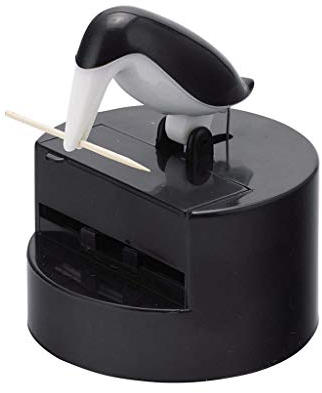 Balvi Palillero Pelican Color Negro Dispensador de Palillos Divertido y Decorativo Plástico