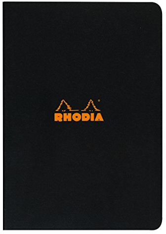 Rhodia 119169C Heft (DIN A4, 21 x 29,7 cm, liniert, 48 Blatt) 1 Stück schwarz