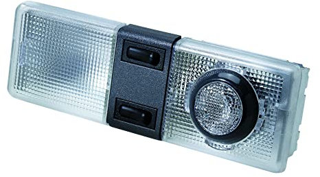 HELLA 2JA 006 447-041 Innenraumleuchte - Halogen - 12/24V - 10W - P21W/R10W - Einbau/Schraubanschluss - Lichtscheibenfarbe: glasklar - Innenraum - Menge: 1