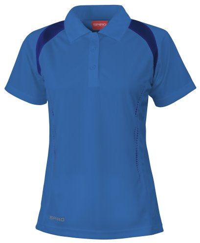 Spiro Womens/Ladies Sports Team Spirit Performance Polo Shirt (XL) (Royal/Navy)