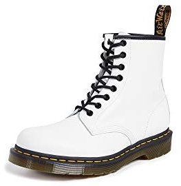 Dr. Martens 8 œillets, Rangers Femme, Blanc Lisse, 37 EU