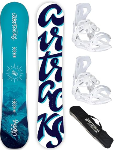 AIRTRACKS Snowboard Set - Board ORBELUS Lady 150 - Softbindung Master W S - SB Bag