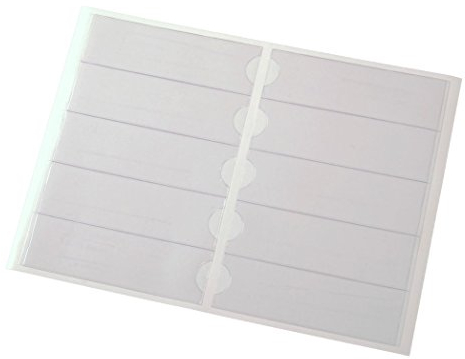 EICHNER 100 Selbstklebe-Ordnerrücken-Taschen, Transparent, Vinyl, Modern, A5, 35 x 115 mm, 100 Blätter