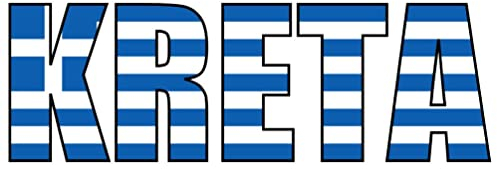 Skyline4u Kreta Aufkleber Schriftzug mehrere Größen - 10x3,4cm