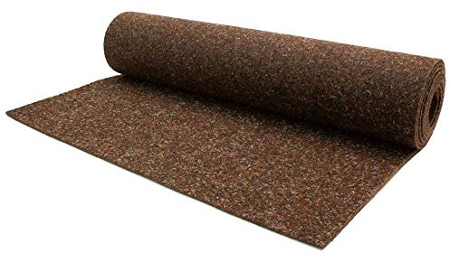 Primaflor Nadelfilz Bodenbelag Merlin | Braun | 200x100 cm | Nutzungsklasse 33, 17 dB Trittschallminderung, stuhlrollen- und treppengeeignet, GUT-zertifiziert, für Fußbodenheizung