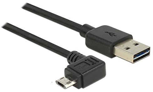 Delock Kabel Easy USB 2.0-A > Easy Micro-B Links/rechts gewinkelt Stecker/Stecker 1 m