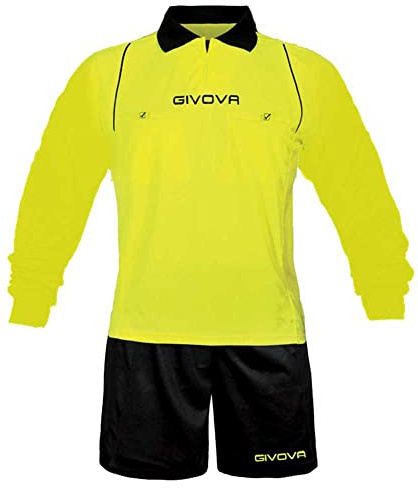 Givova Fußball Schiedsrichter Unisex – Erwachsene XL Multicolore (Giallo Fluo/Nero)