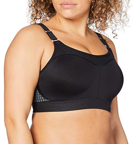 TriAction Women's Control Lite W01 Sports Bra, Black, Size 32B