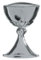 Wiedemann Verzierornament Kelch, Wachs, Silber, 4 x 2 cm