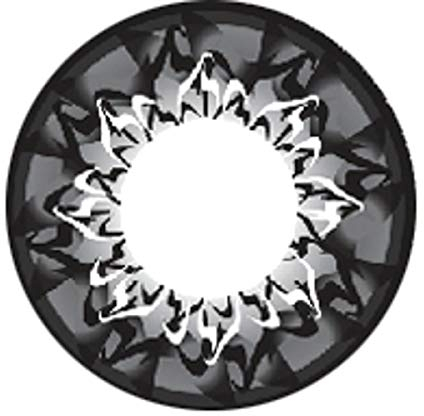 Matlens - Pro Trend Farbige Kontaktlinsen mit Stärke Black schwarz Big Eyes Circle Linsen WPM-500 1 Kontaktlinsenbehälter 1 Pflegemittel 50ml