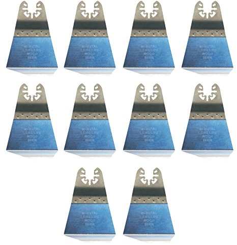 10x E-Cut Sägeblatt Holz, 68mm Extra-Long-Life Bi-Metall für Rockwell Multi Tools