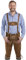 Herren Hopfen und Malz Trachtenlederhosen Lederhosen - Kniebundhose mit Hosenträgern Lederhose - Original Trachten Lederhosen Kniebund (64, Hellbraun)