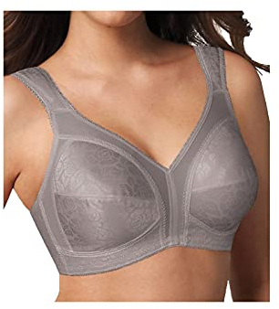 PLAYTEX Womens 18 Hour Original Comfort Strap Us4693_Available in 2-Pack Full Coverage Bra, Warm Steel, 42DD US