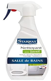 STARWAX - Nettoyant javel pour salle de bain - Nettoie et dégraisse - Action blanchissante et détachante - Pulvérisateur - Fabriqué en France - 500ml