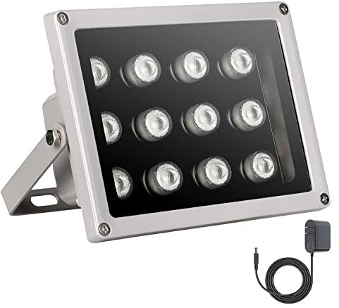 Univivi IR 850 nm Grand Angle IR pour la Vision Nocturne, étanche LED Lumière Infrarouge pour caméra IP, CCTV Caméra de sécurité