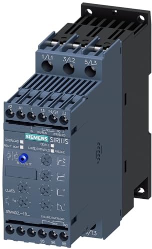 Siemens 3RW4027-1BB14 Sirius Soft Starter, S0, 32A, 15Kw/400V, 40 Degr., AC 200-480V, AC/DC 110-230V, Screw Terminals, White