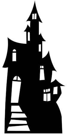 Star Cutouts SC51 Haunted House Silhouette – Cardboard Cutout | Great for Halloween Parties, Haunted Houses & Spooky Displays