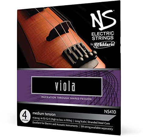 D'Addario NS Electric Long Scale Medium Tension Viola String Set
