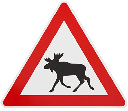 ORIGINAL Verkehrszeichen Nr. 101 m. Sonder-Symbol Elch 630 mm SL Hinweisschild Verkehrsschild RAL-Gütezeichen Schild Verkehrsschilder Schilder Straßenschild Straßenzeichen Hinweiszeichen Hinweisschild
