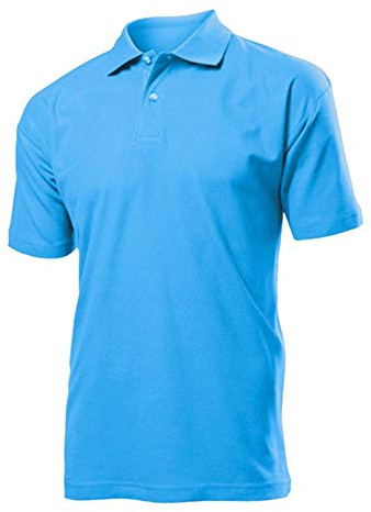 Stedman Apparel Polo/ST3000 Polohemd mit kurzen Ärmeln für Herren, Normale Passform, Hellblau, Größe L