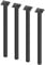 Element System 4 Stück Stahlrohrfüße rund, Tischbeine, Möbelfüße inklusive Anschraubplatte, Länge 60 cm, Durchmesser 30 mm, 4 Farben, 11 Abmessungen, schwarz, 11100-00065