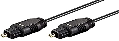 goobay 51217 Toslink-Kabel (Digitaler optischer Stecker für Audio-Daten, 1,5m) schwarz