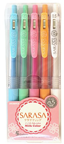 Zebra Sarasa Clip 0,7 Farbset MK-5 0.5mm