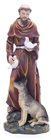 Statue HL. Franz von Assisi 30cm bemalten Harz