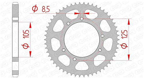 Stahl-Kettenrad AFAM 428-62Z (Silber)