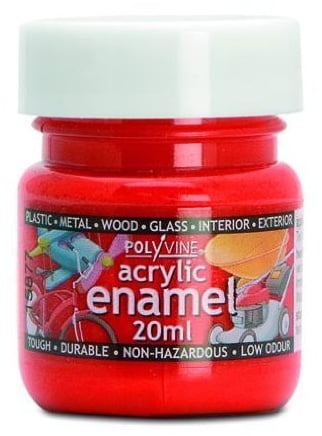 Polyvine - Acrylic Enamel Paint - 50ml - Ferrari Red