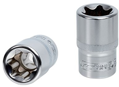 KS Tools 922.1374 - Douille TORX® 1/2'', L.38 mm - E16 - Gamme ULTIMATE® - En Chrome Vanadium - Finition chromée satinée