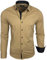 Baxboy B-500 Chemise à manches longues pour homme, beige, XL