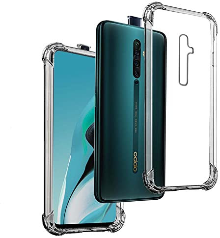 Coque Anti-Shock pour Oppo Reno 2Z - Reno 2F, TPU Transparent en Silicone Antichoc