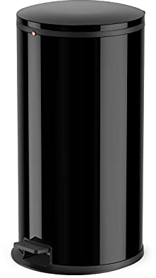Hailo 0545-060 Pure XL Pedal Bin, Sheet Steel Black, 44 Litre