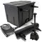 Wiltec Komplettset: CBF-350 Teichfilter bis 12000 L Teichfilteranlage, NEO10000 Teichpumpe 10000l/h 80W, CUV-218 Teichklärer 18W, 25m Teichschlauch 25 mm, HJ-943 Springbrunnen 800l/h 16W