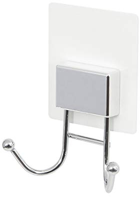 Compactor BESTLOCK MAGIC BATH Doppelhaken - Selbstklebender Wandhaken, Chrom, 10,5x4,5x13 cm
